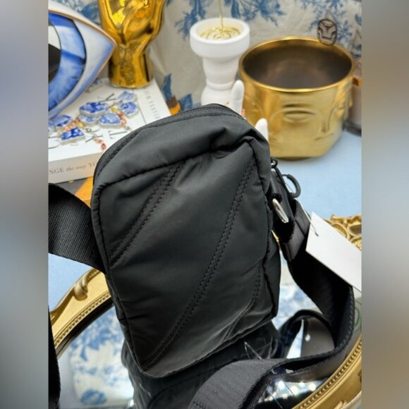 🆕 GANNI 🧿 NWT Mini Quilted Recycled Tech Black Nylon Crossbody Bag - Picture 8 of 15